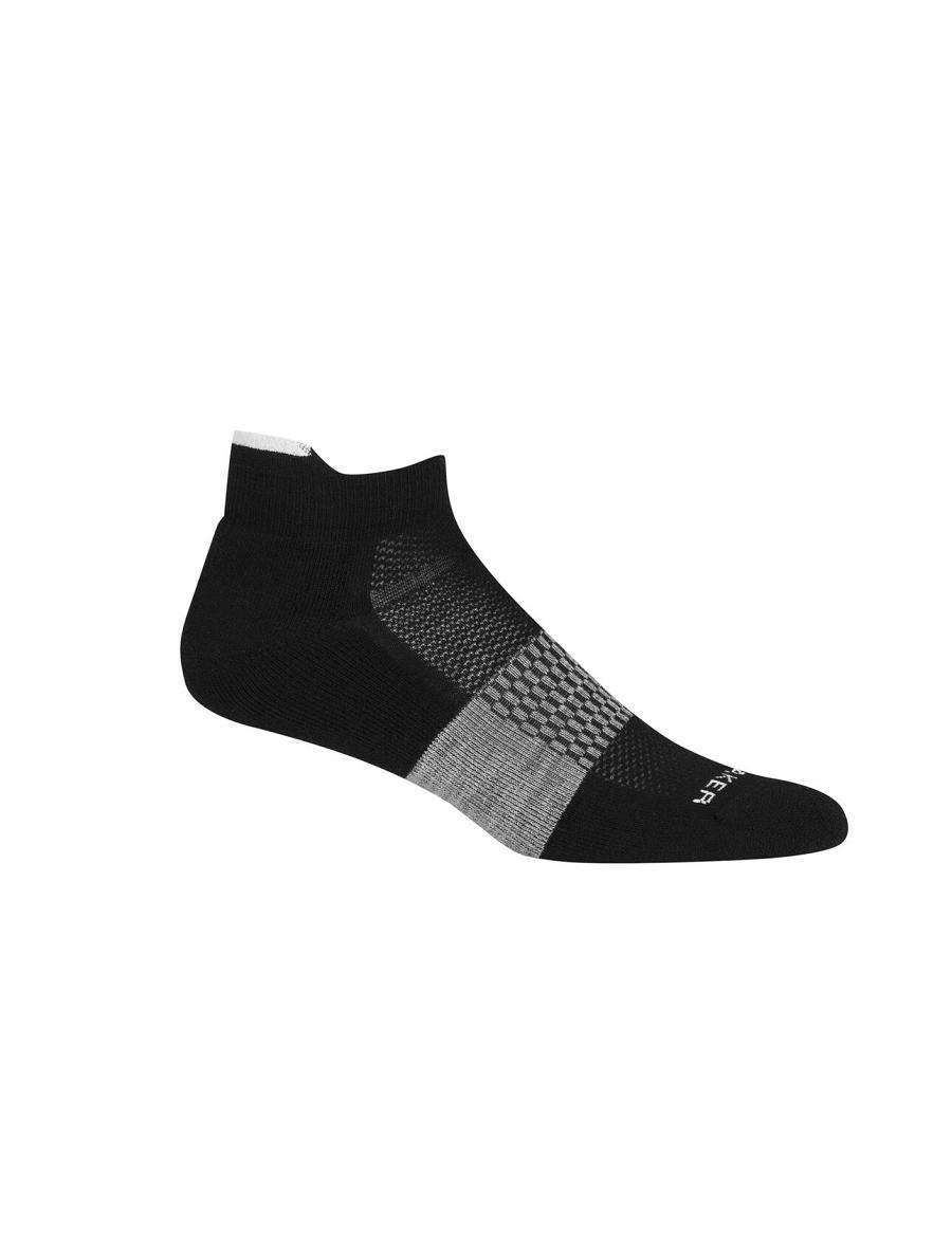 Black / Snow Icebreaker Merino Multisport Light Micro Men\'s Socks | AU 1051TCEV